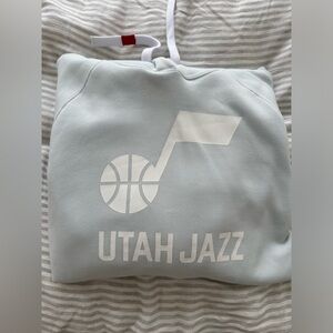 Official NBA apparel light blue women’s hoodie - Utah jazz